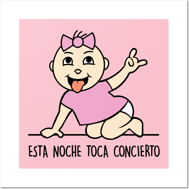 Esta noche toca concierto (versión niña). Wall Art by Yolanda84